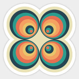 Circle Vintage Quatro Rainbow Sticker